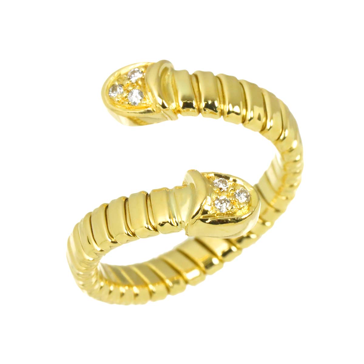 Diamond 0.06ct Ring 18K YG Yellow Gold 750 6(US)