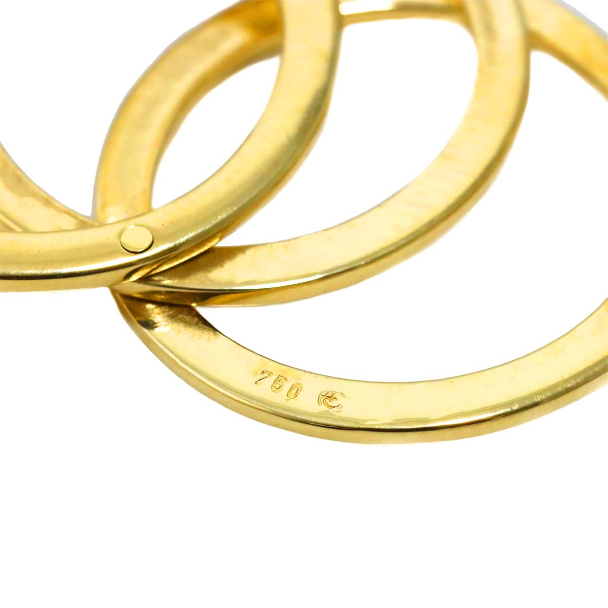 Diamond Ring 18K YG Yellow Gold 750 5.75-6(US)