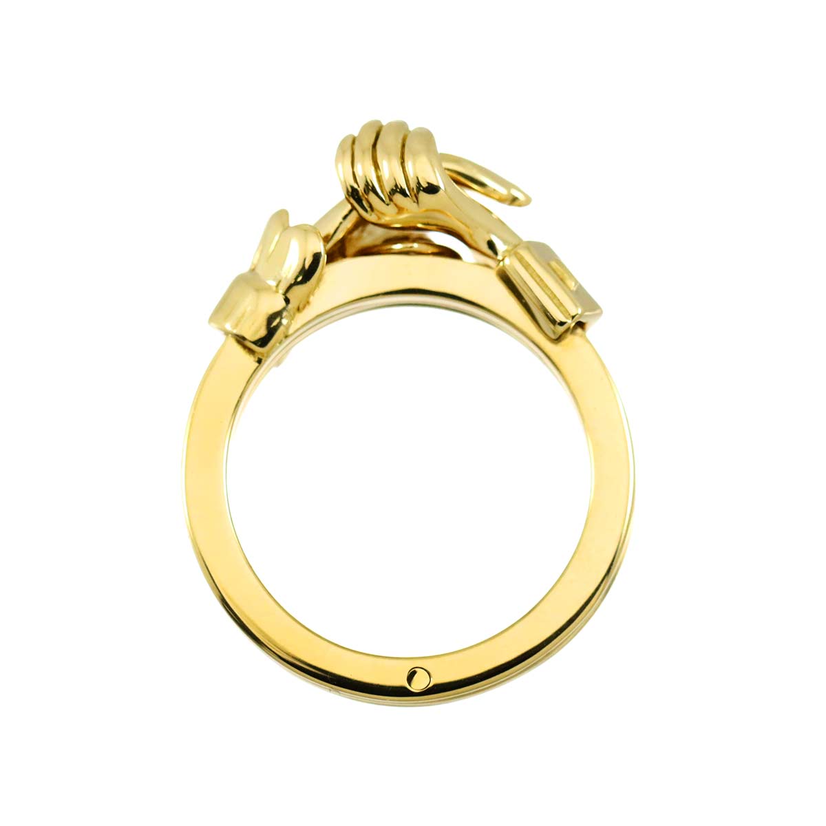 Diamond Ring 18K YG Yellow Gold 750 5.75-6(US)