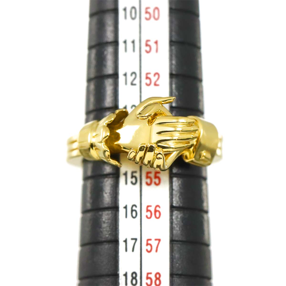 Diamond Ring 18K YG Yellow Gold 750 5.75-6(US)