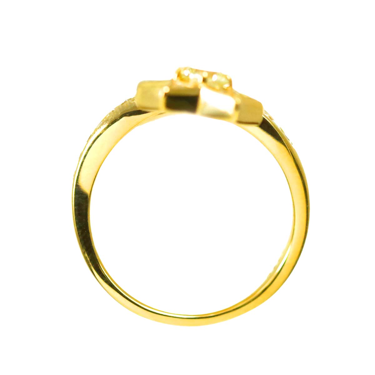 Diamond 0.345ct 0.43ct Ring 18K YG Yellow Gold 750 6(US)