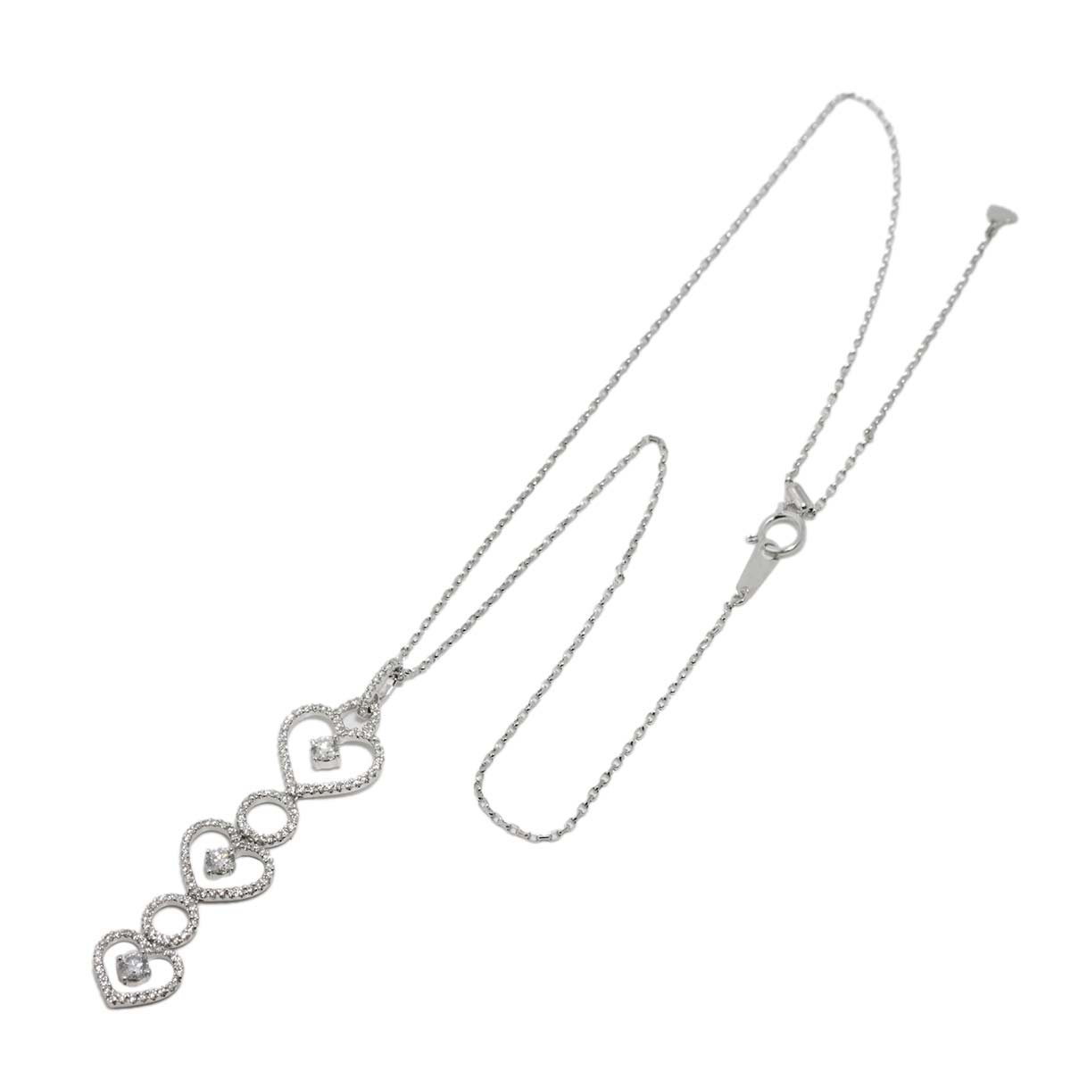 Diamond 1.45ct Necklace 18K WG White Gold 750