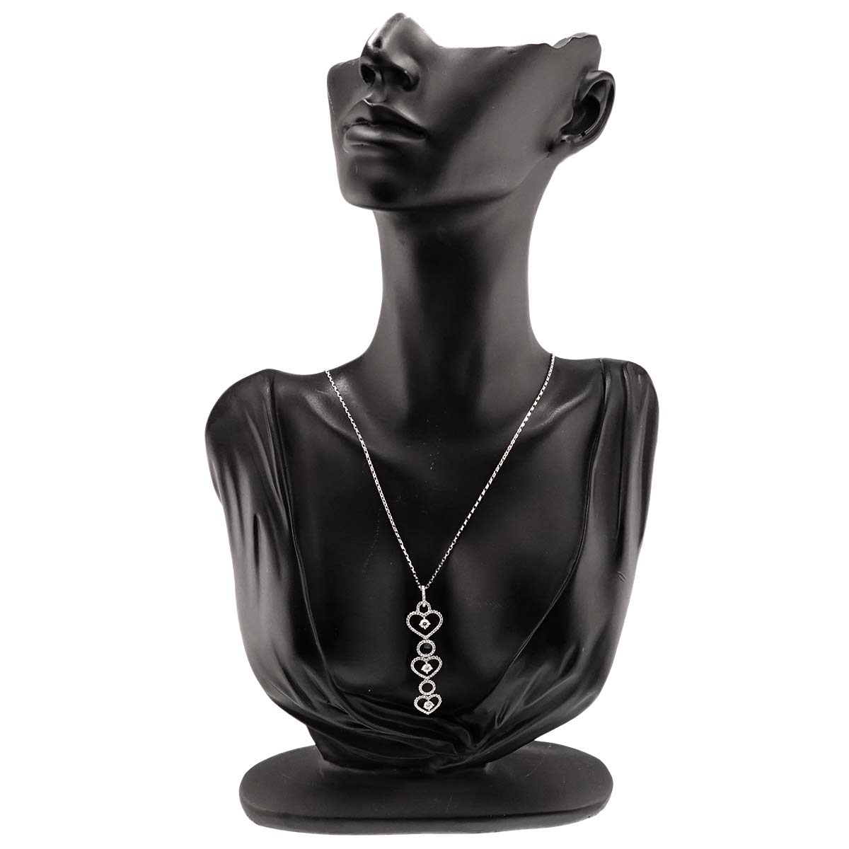 Diamond 1.45ct Necklace 18K WG White Gold 750