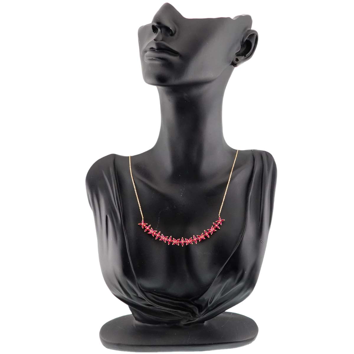 Ruby 3.91ct Necklace 18K YG Yellow Gold 750