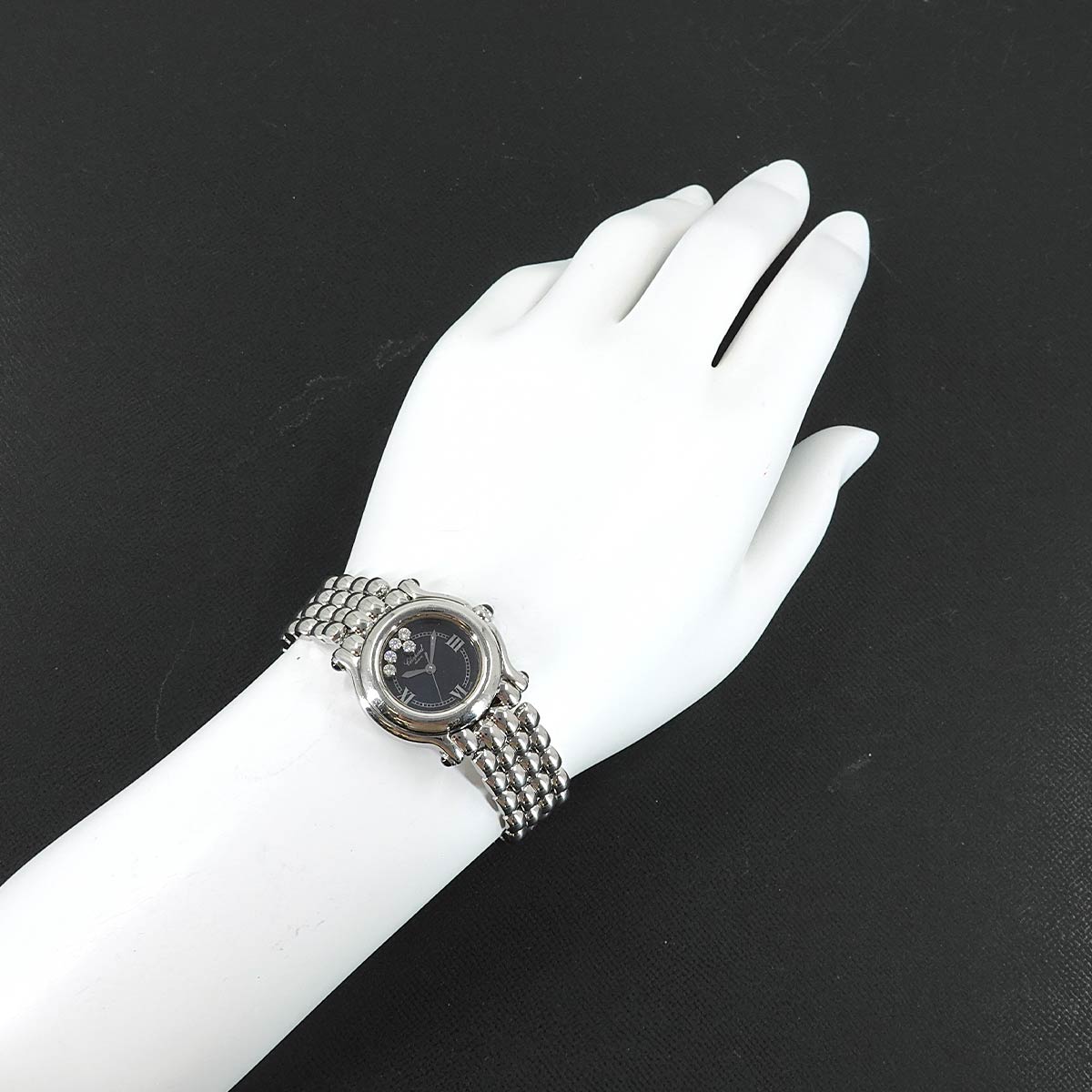 Happy Sport 27/8250-23 5P Diamond Black Dial Leadies Watch