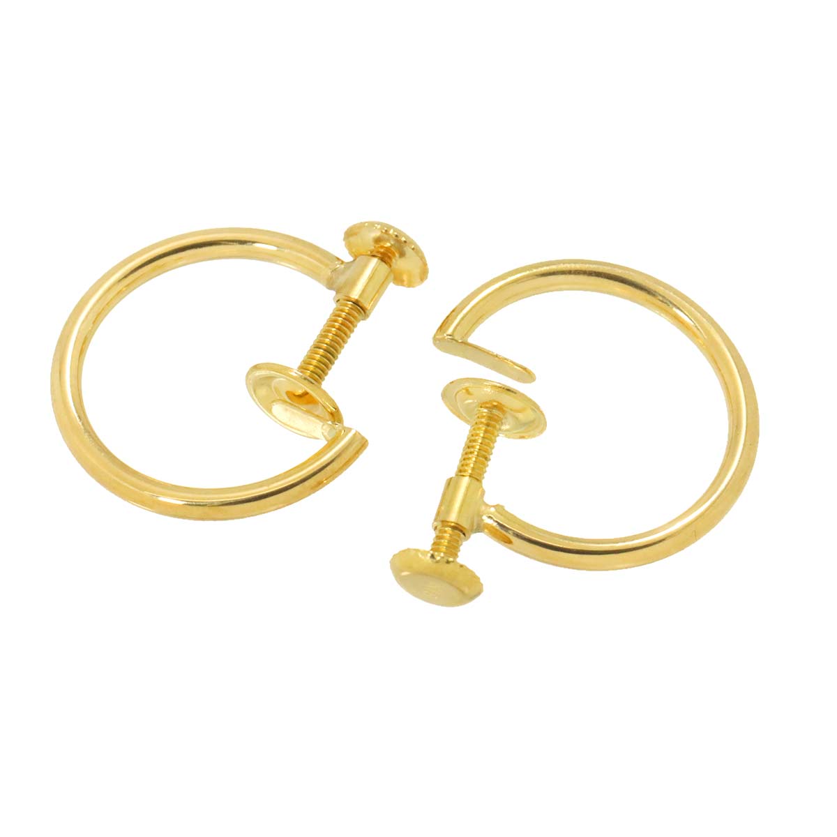 Earrings Clip-on 18K K18 YG 750