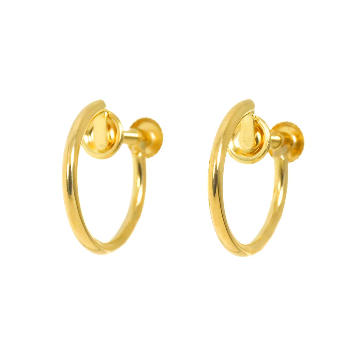 Earrings Clip-on 18K K18 YG 750