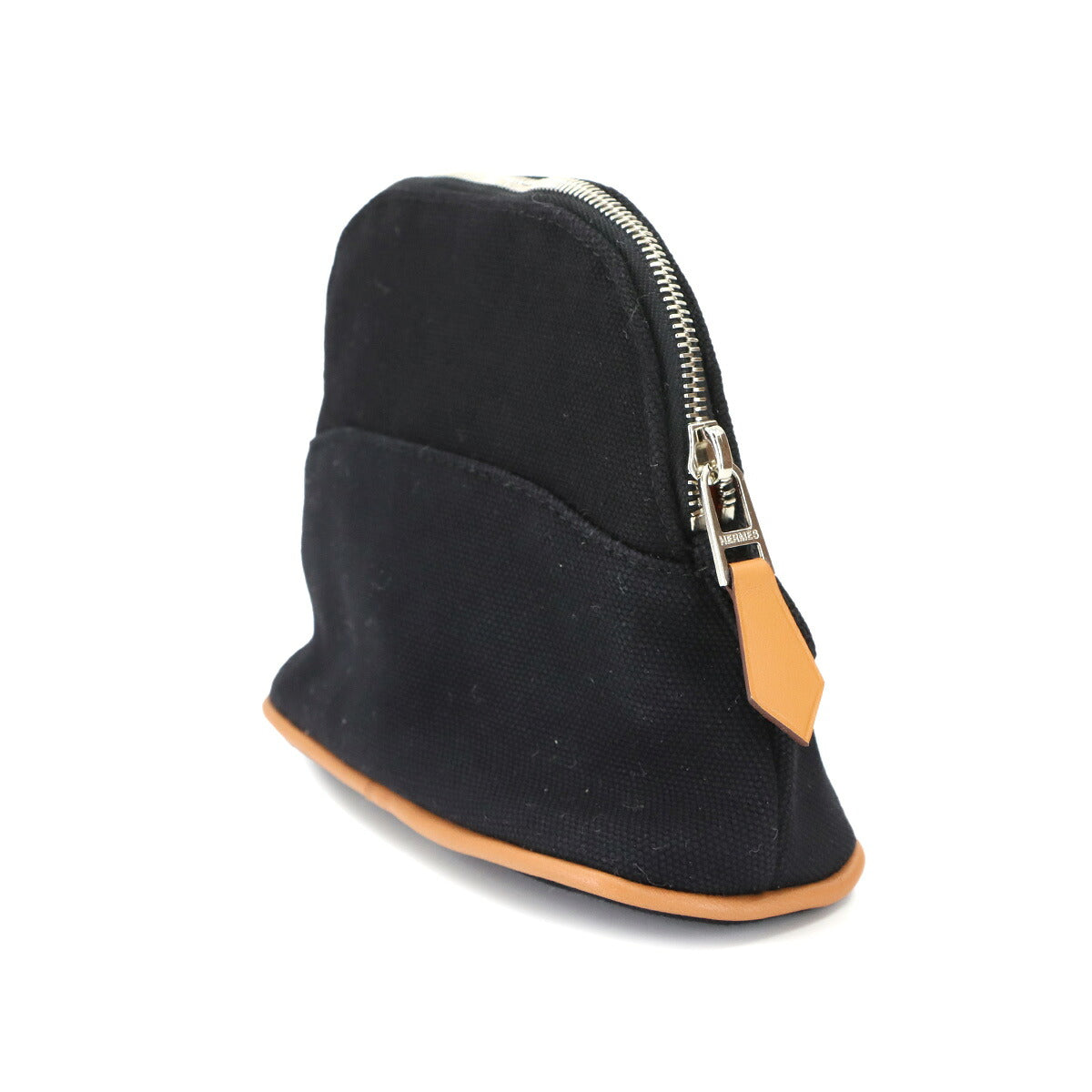 Bolide Pouch Mini Mini Cotton Canvas Leather Black Purse