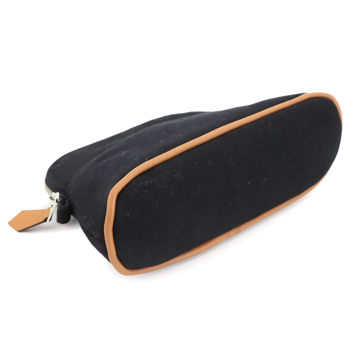 Bolide Pouch Mini Mini Cotton Canvas Leather Black Purse