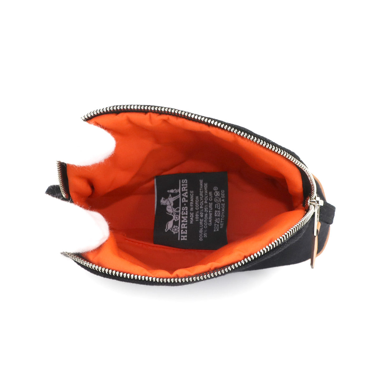 Bolide Pouch Mini Mini Cotton Canvas Leather Black Purse