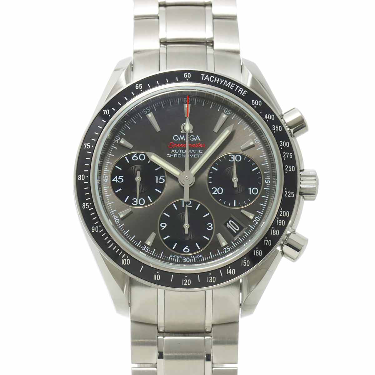 Speedmaster Date 323 30 40 40 06 001 Gray Black Dial Mens