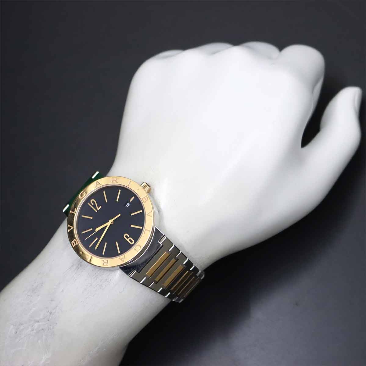 BVLGARIBVLGARI BBP41SG 750PG Automatic Date Black Dial Mens