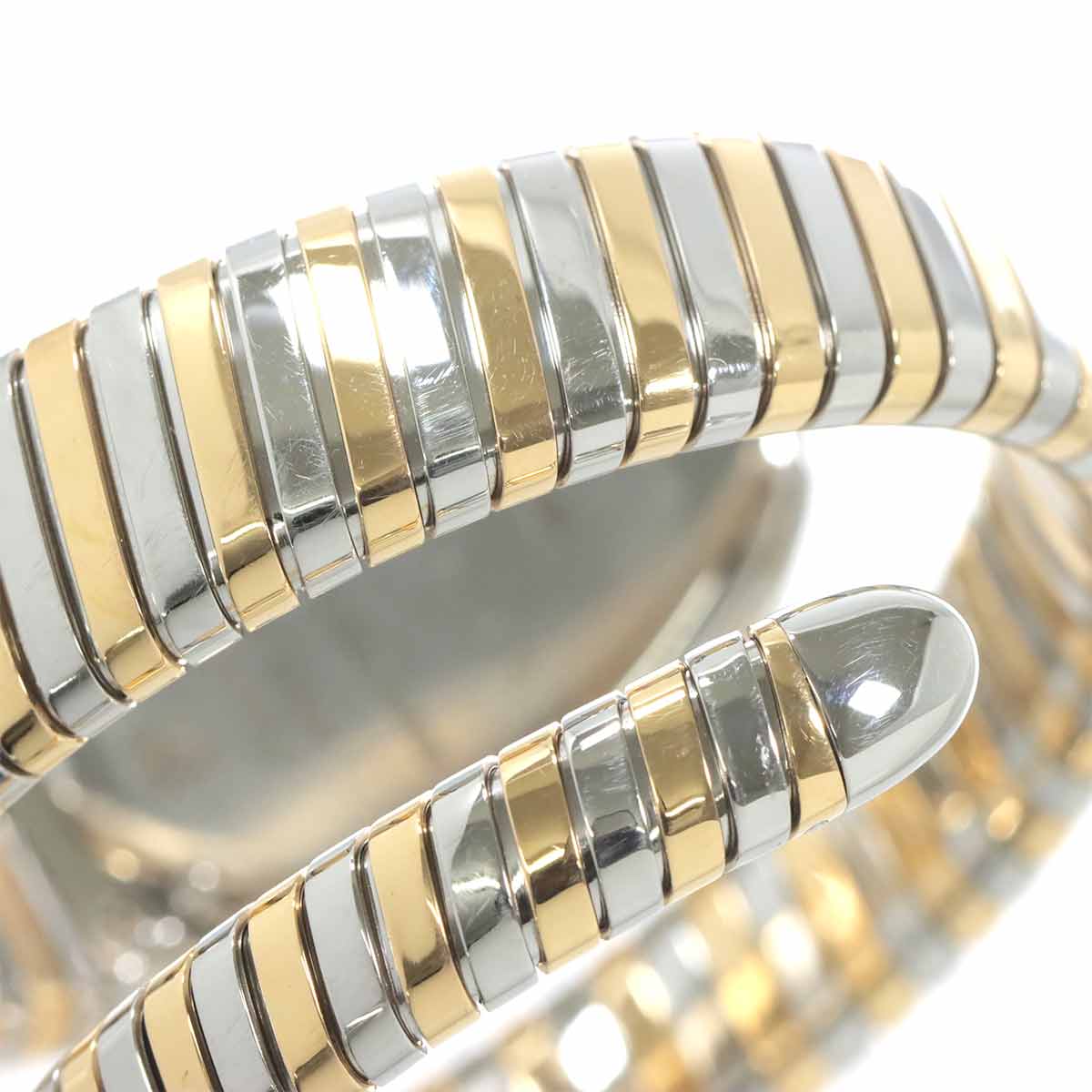 Serpenti Tubogas SP35SPG 103708 Quartz K18PG Quartz Silver Dial