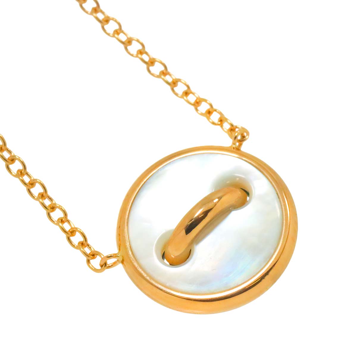 Pom Pom Dot Malachite MOP Diamond Necklace 18K PG 750