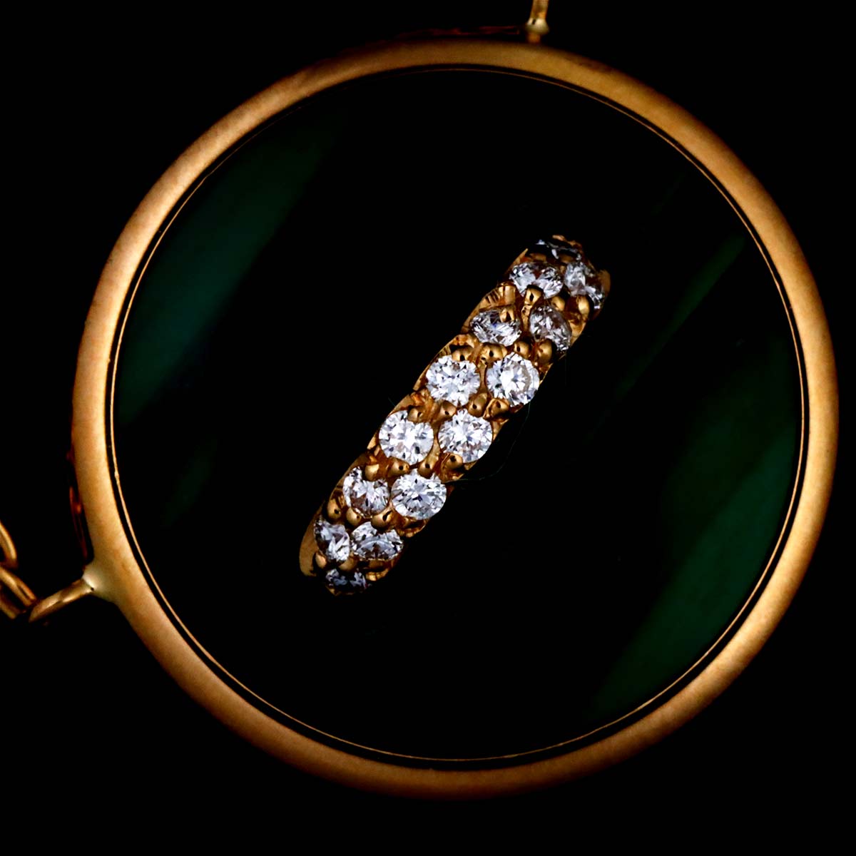 Pom Pom Dot Malachite MOP Diamond Necklace 18K PG 750