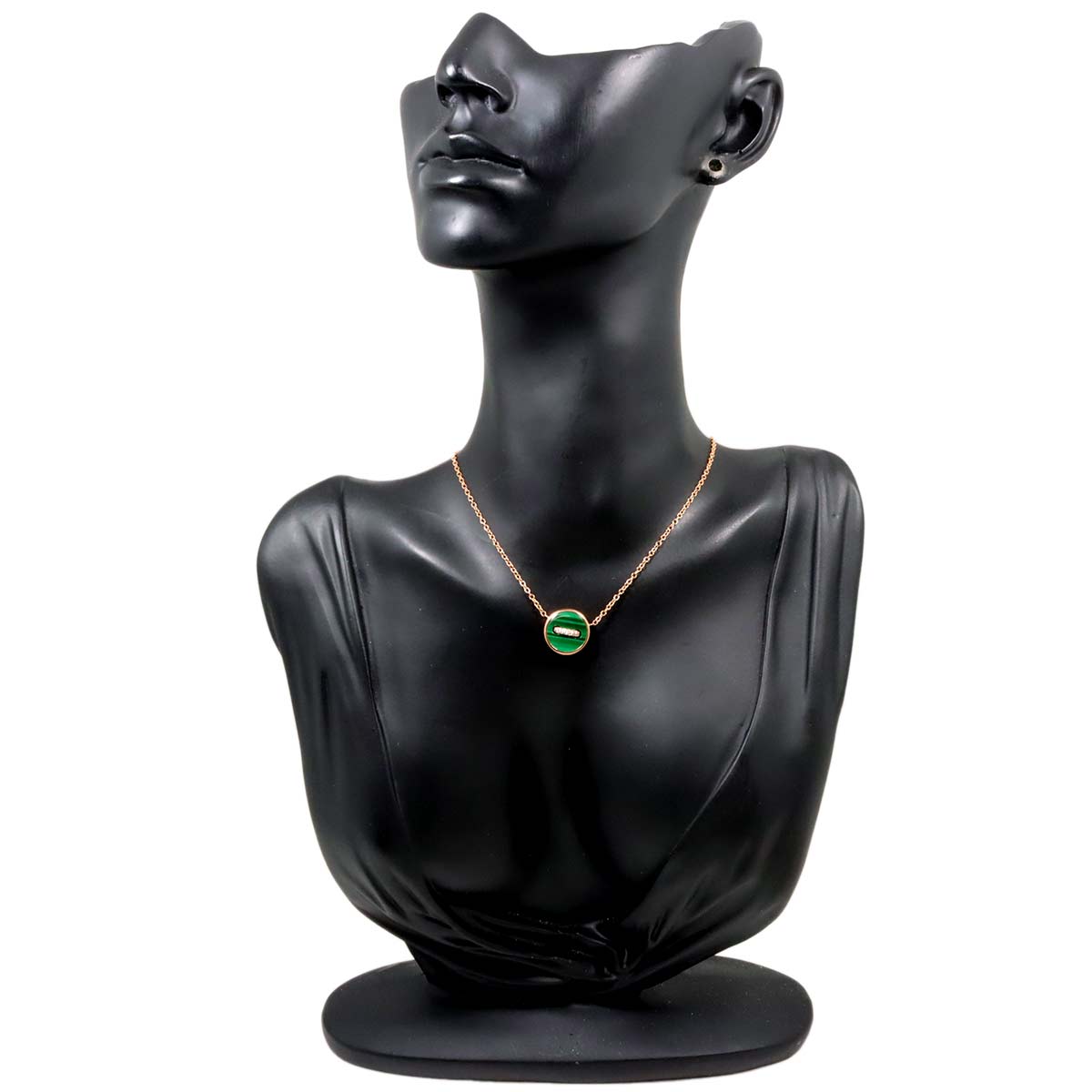 Pom Pom Dot Malachite MOP Diamond Necklace 18K PG 750