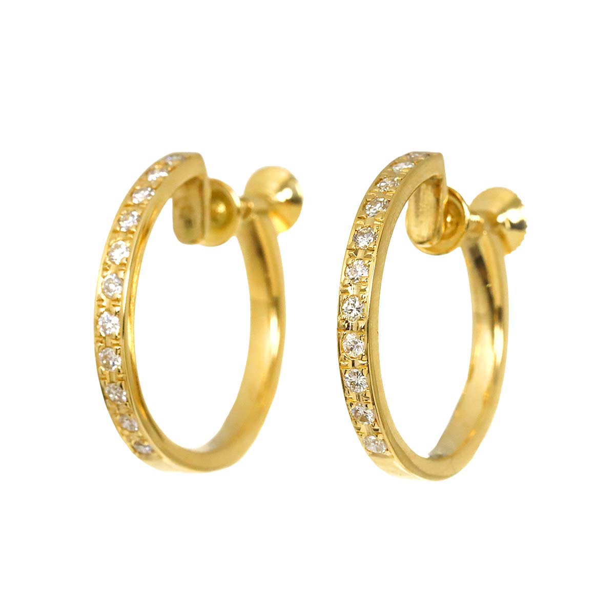 Diamond 0.20/0.20ct Earrings 18K YG 750