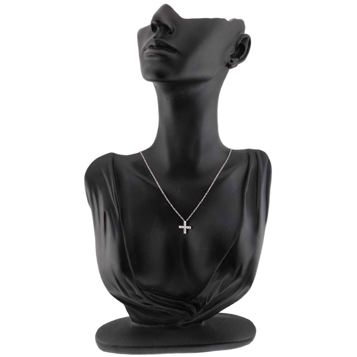 Mini Cross Diamond Necklace Pt