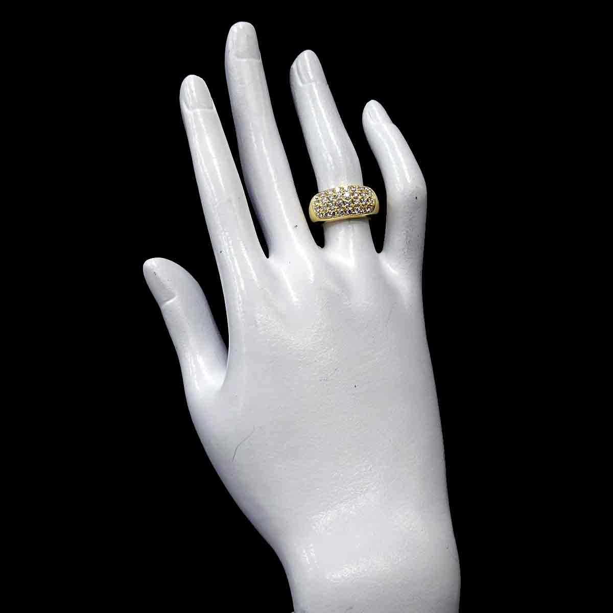 Diamond 0.72ct Ring 18K YG 750 Size6(US)