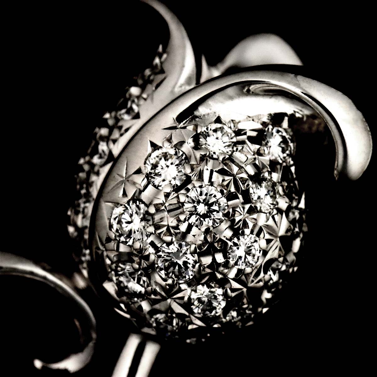 Diamond 0.34ct Brooch 18K WG 750