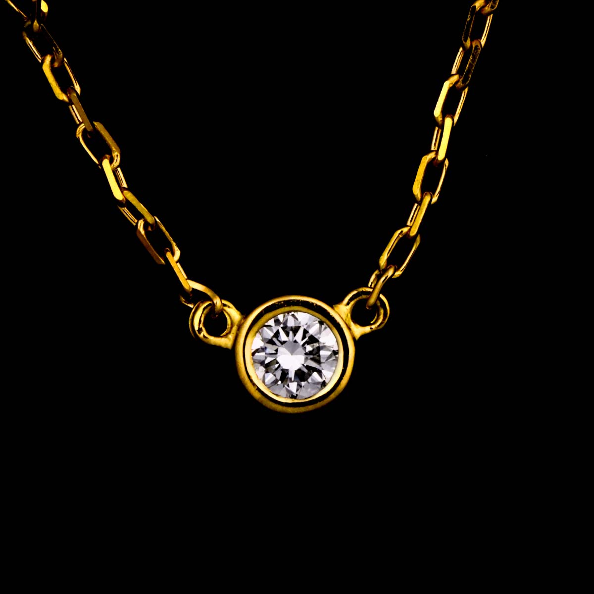 Diamond 0.06ct Necklace 18K Yellow Gold 750