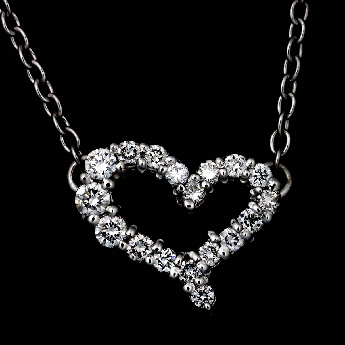 Diamond 0.18ct Necklace 18K White Gold 750