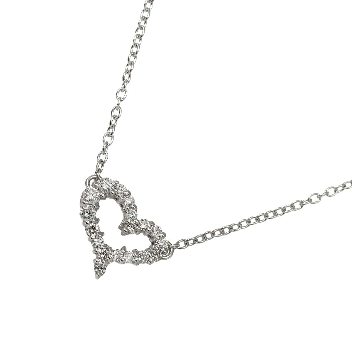Diamond 0.18ct Necklace 18K White Gold 750