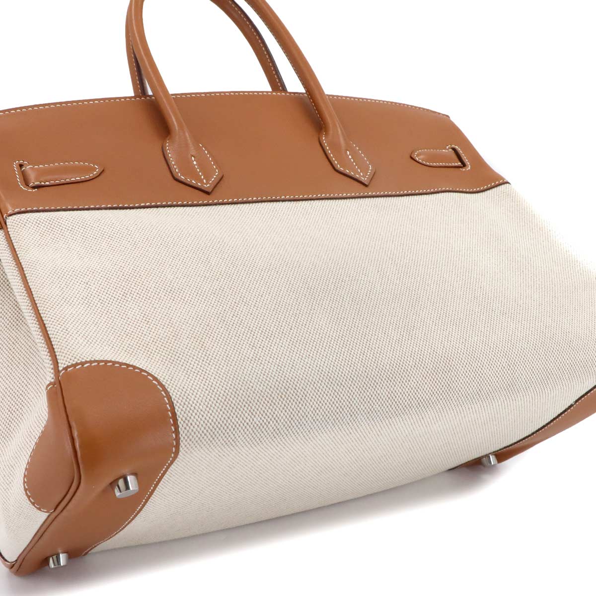 Birkin 35 Toile H Veau Swift Ecru Gold Hand Bag Purse