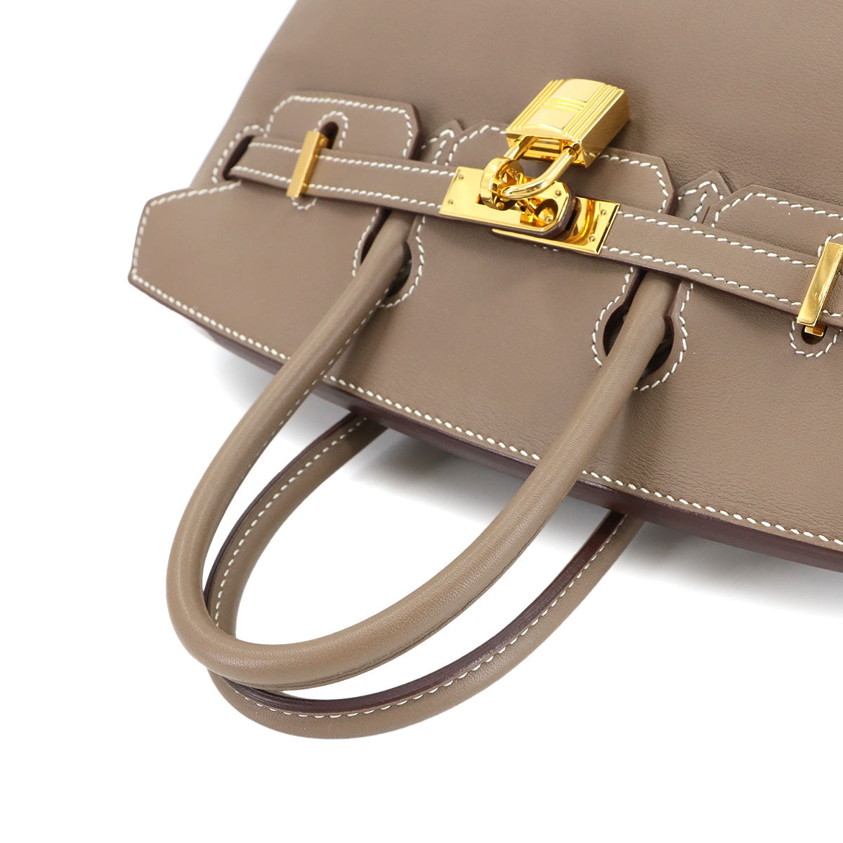 Birkin 25 Veau Swift Etoupe Hand Bag Purse