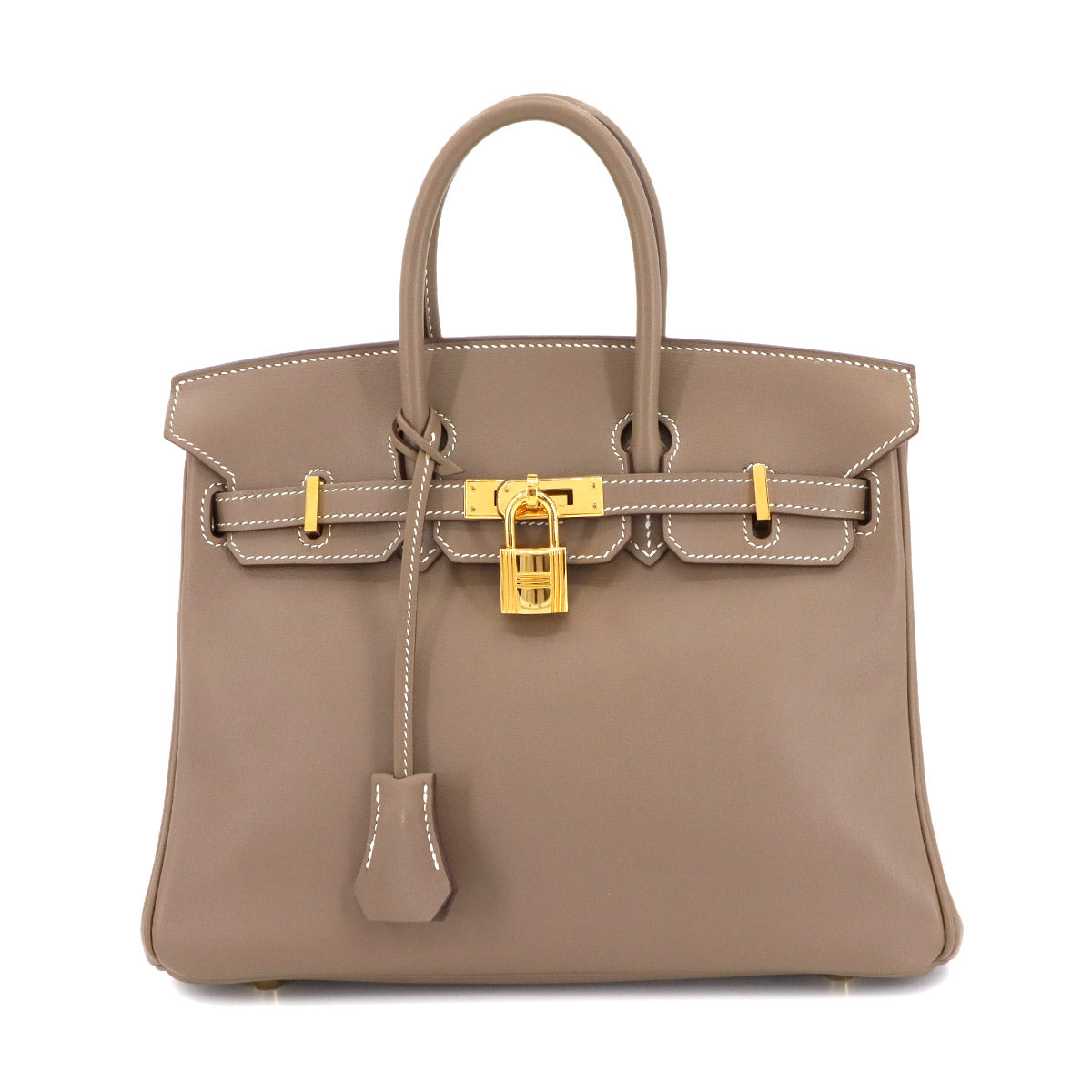 Birkin 25 Veau Swift Etoupe Hand Bag Purse