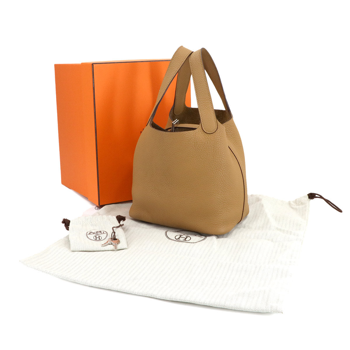 Picotin Lock PM Hand Bag Taurillon Clemence Biscuit Purse