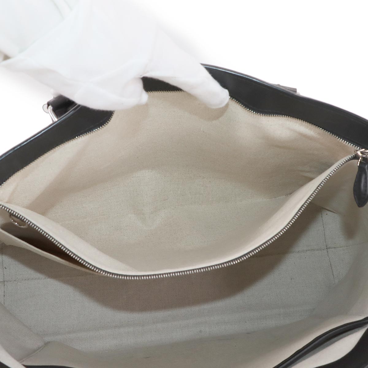 Calligraphy Toujours Tote Bag Venezia Leather Black Purse