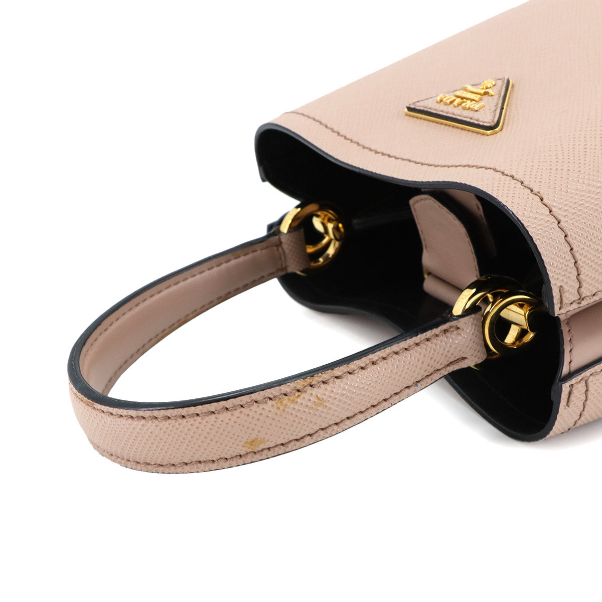 Panier Hand Shoulder Bag Saffiano Leather Cipria Pink 1BA217