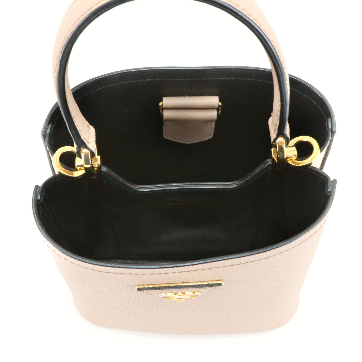 Panier Hand Shoulder Bag Saffiano Leather Cipria Pink 1BA217