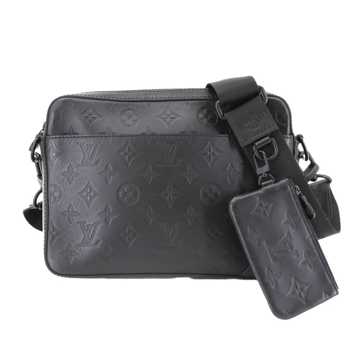 Monogram Shadow Duo Messenger Shoulder Bag Leather M69827