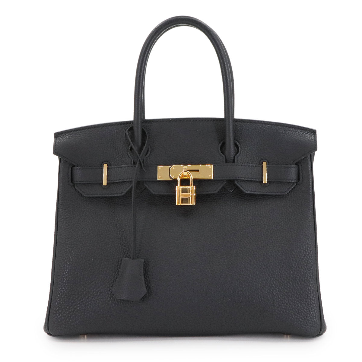 Birkin 30 Hand Bag Togo Leather Black Purse