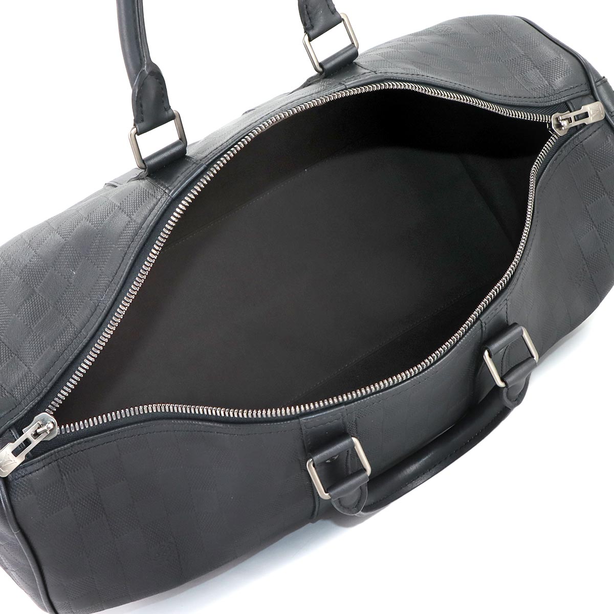 Damier Infini Keepall Bandouliere 45 Luggage Onyx N41145