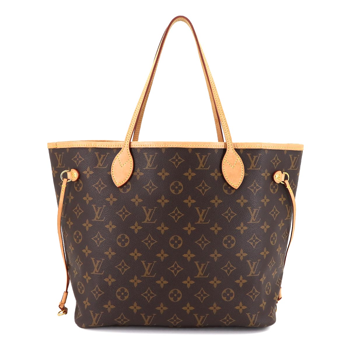 Monogram Neverfull MM Tote Bag Brown Pivoine M41178