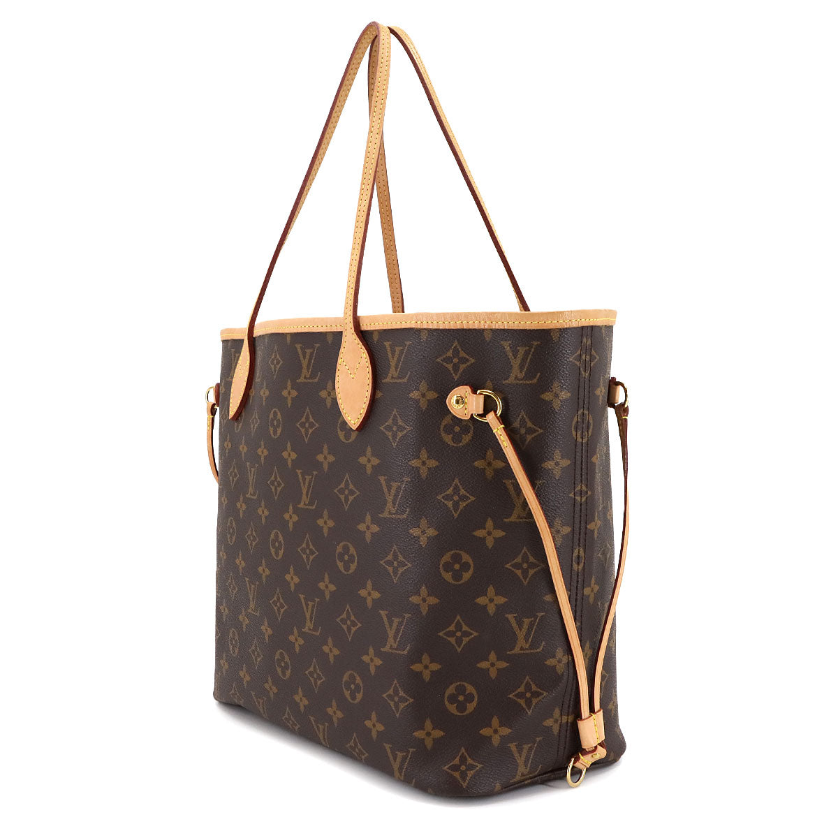 Monogram Neverfull MM Tote Bag Brown Pivoine M41178