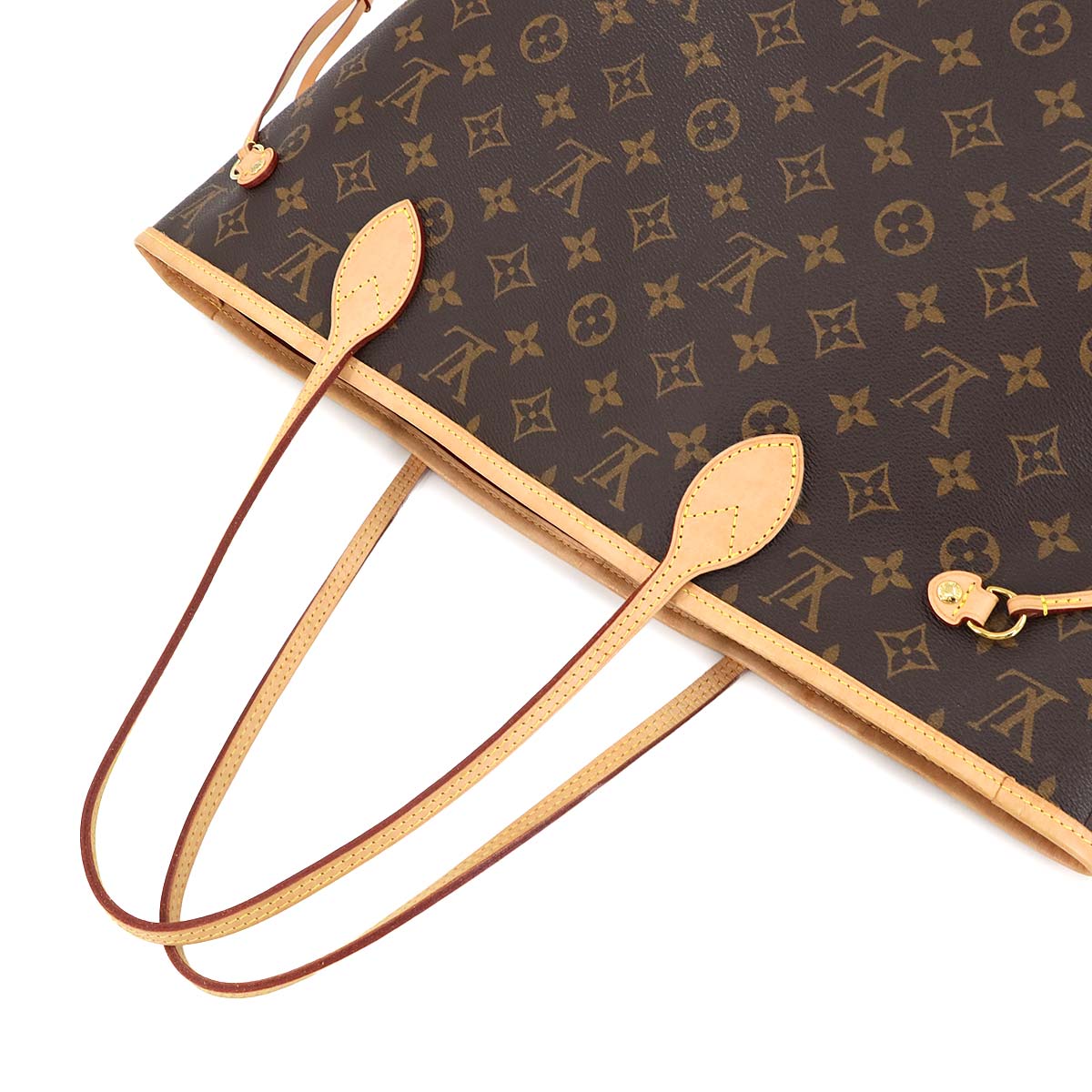 Monogram Neverfull MM Tote Bag Brown Pivoine M41178