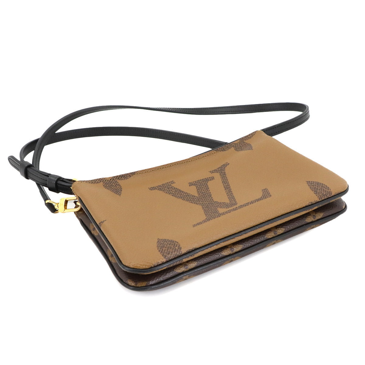 Monogram Giant Reverse Double Zip Pochette Shoulder Bag
