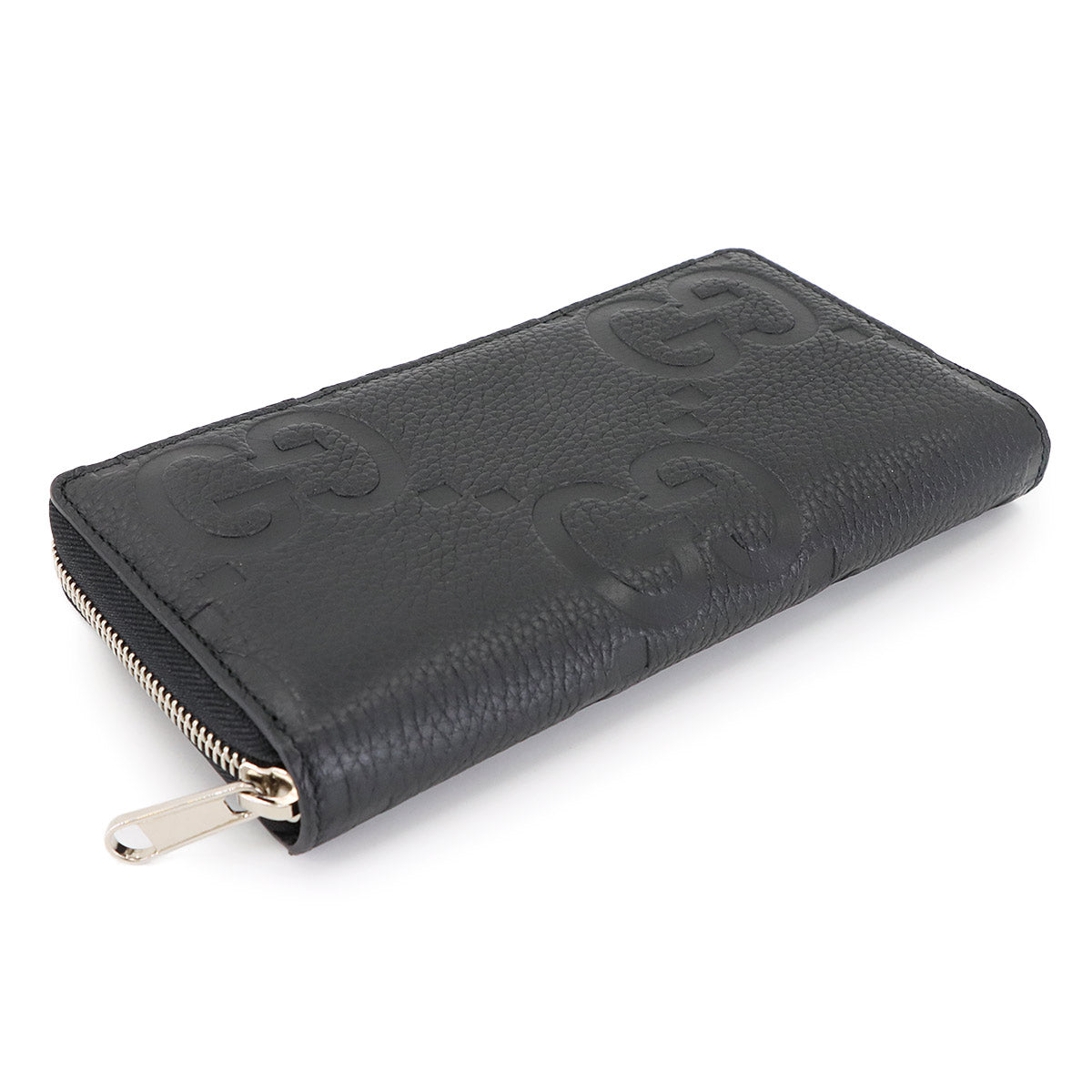 Jumbo GG Long Wallet Leather Black 739484 Purse