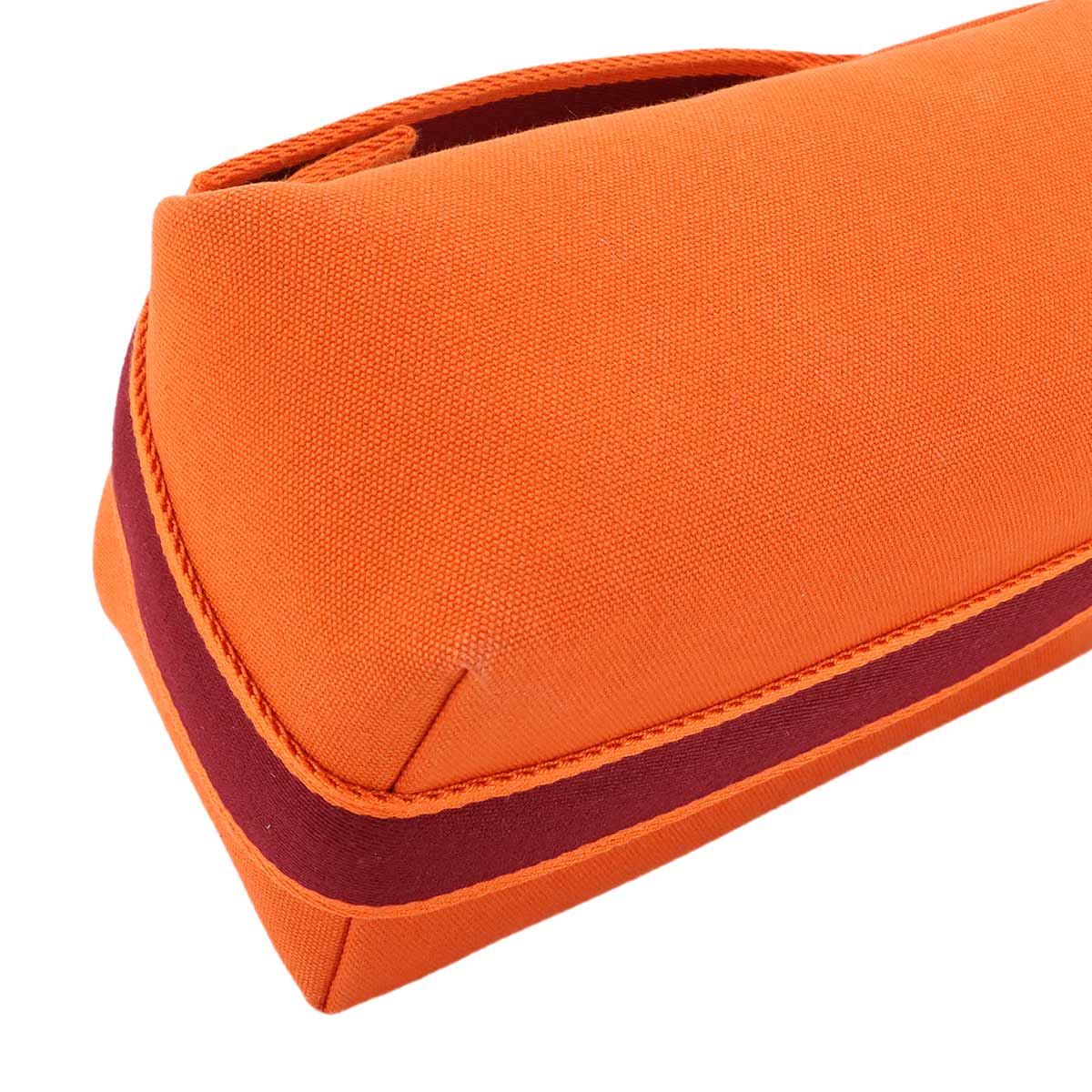 Bride a Brac PM Hand Bag Toile H Feu Orange Rouge H Pouch