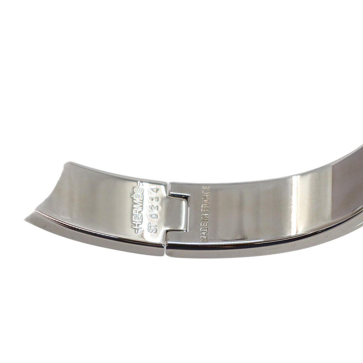 Clic H PM Bangle Bracelet Marron grace Beige Silver Accessory