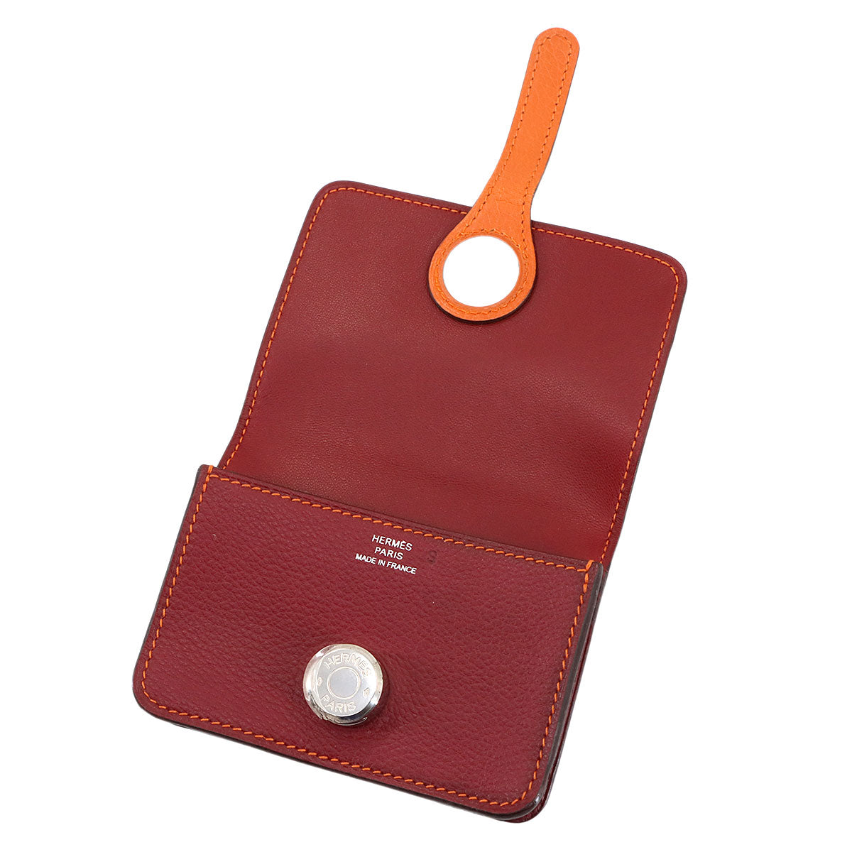 Dogon Card Case Leather Rouge Garance Orange