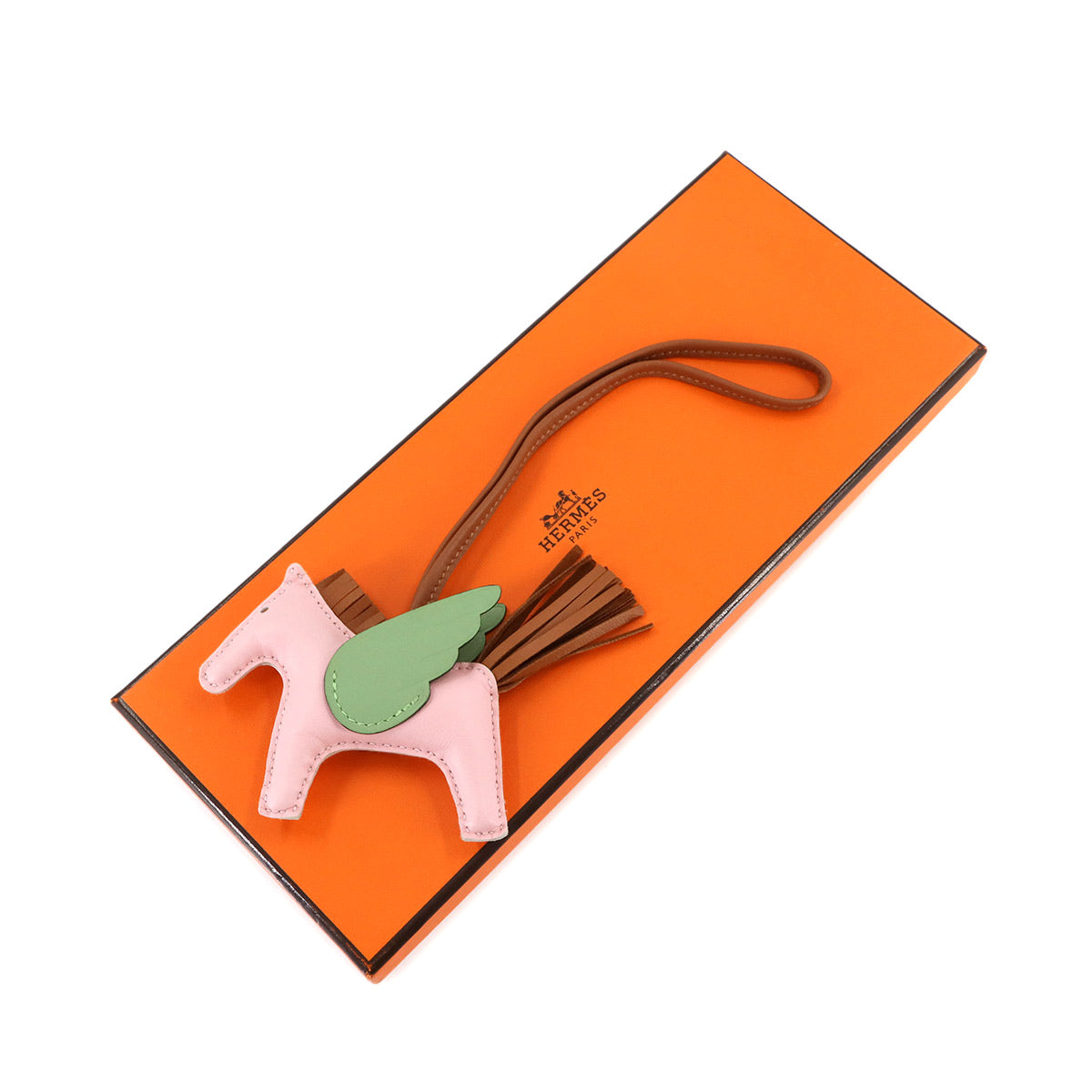 Rodeo Pegasu PM Bag Charm Agneau Milo Swift Rose Sakura Gold