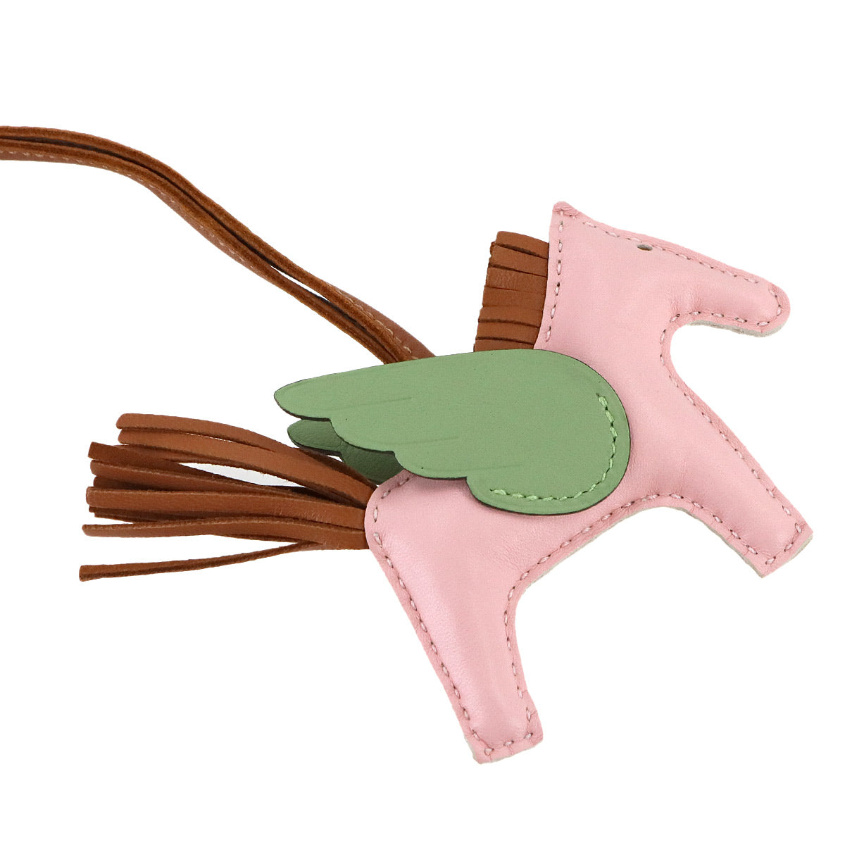 Rodeo Pegasu PM Bag Charm Agneau Milo Swift Rose Sakura Gold