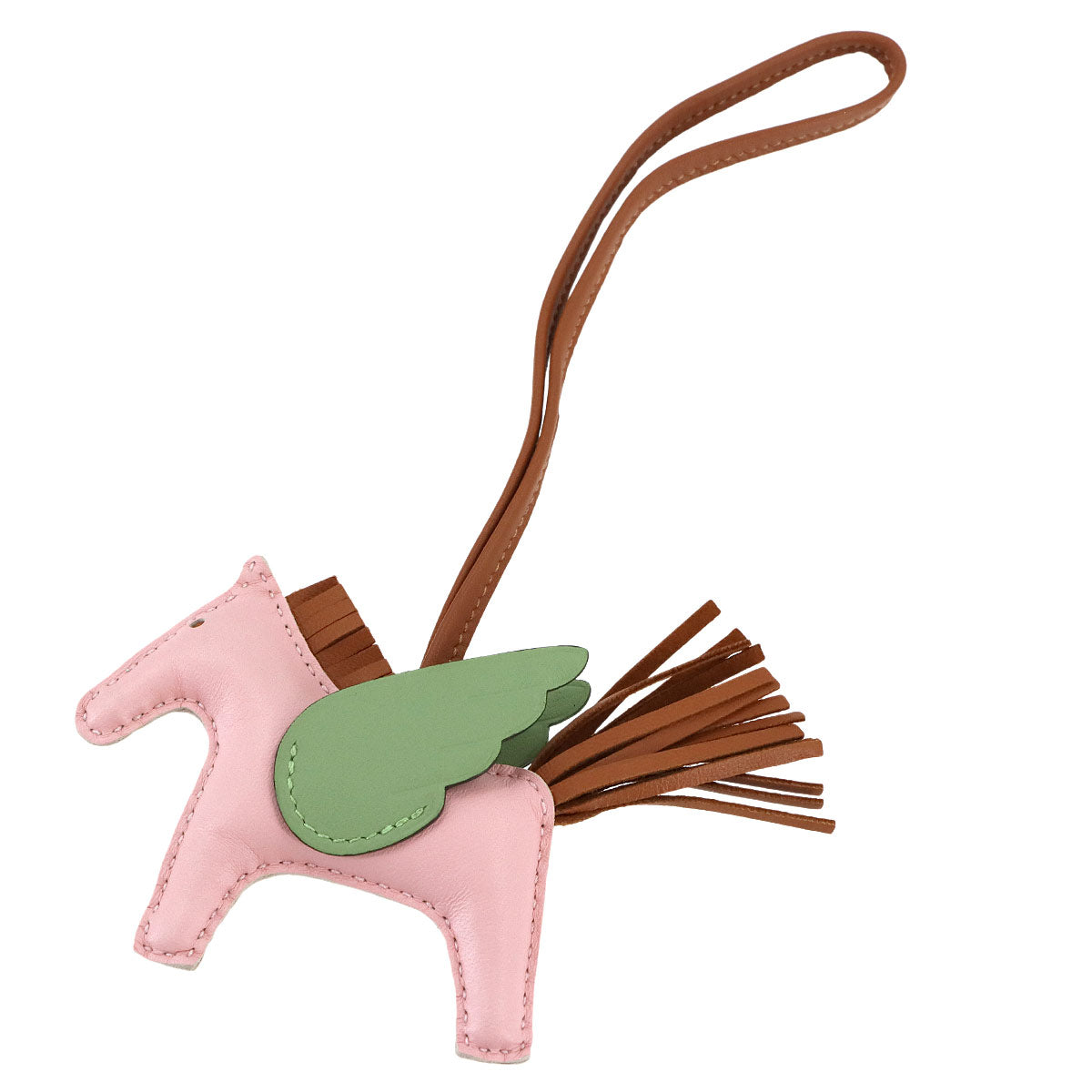 Rodeo Pegasu PM Bag Charm Agneau Milo Swift Rose Sakura Gold