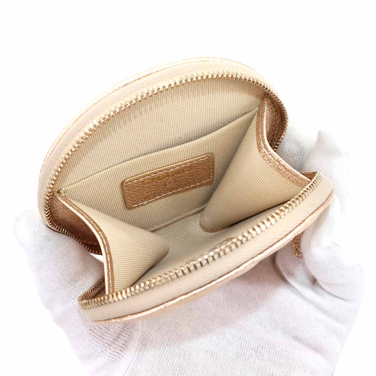 Matelasse Coin Purse AirPods Pro Case Leather Gold