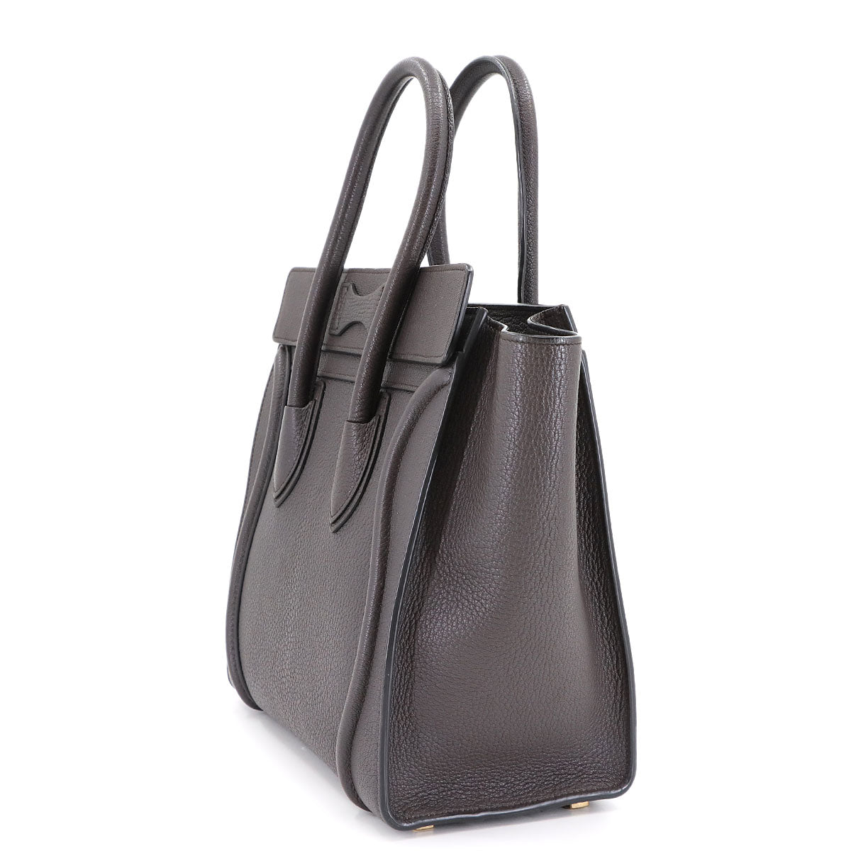 Luggage Micro Shopper Hand Bag Leather Dark brown 167793